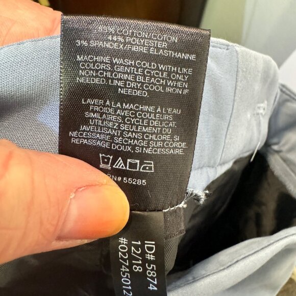 Express Womens Columnist Barely Boot Mid Rise Pants Size 2 Blue Polyester Blend - Picture 7 of 7